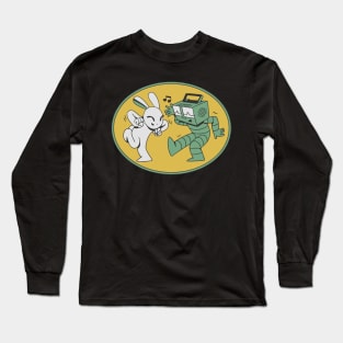 Retro Dancing Rabbit Long Sleeve T-Shirt